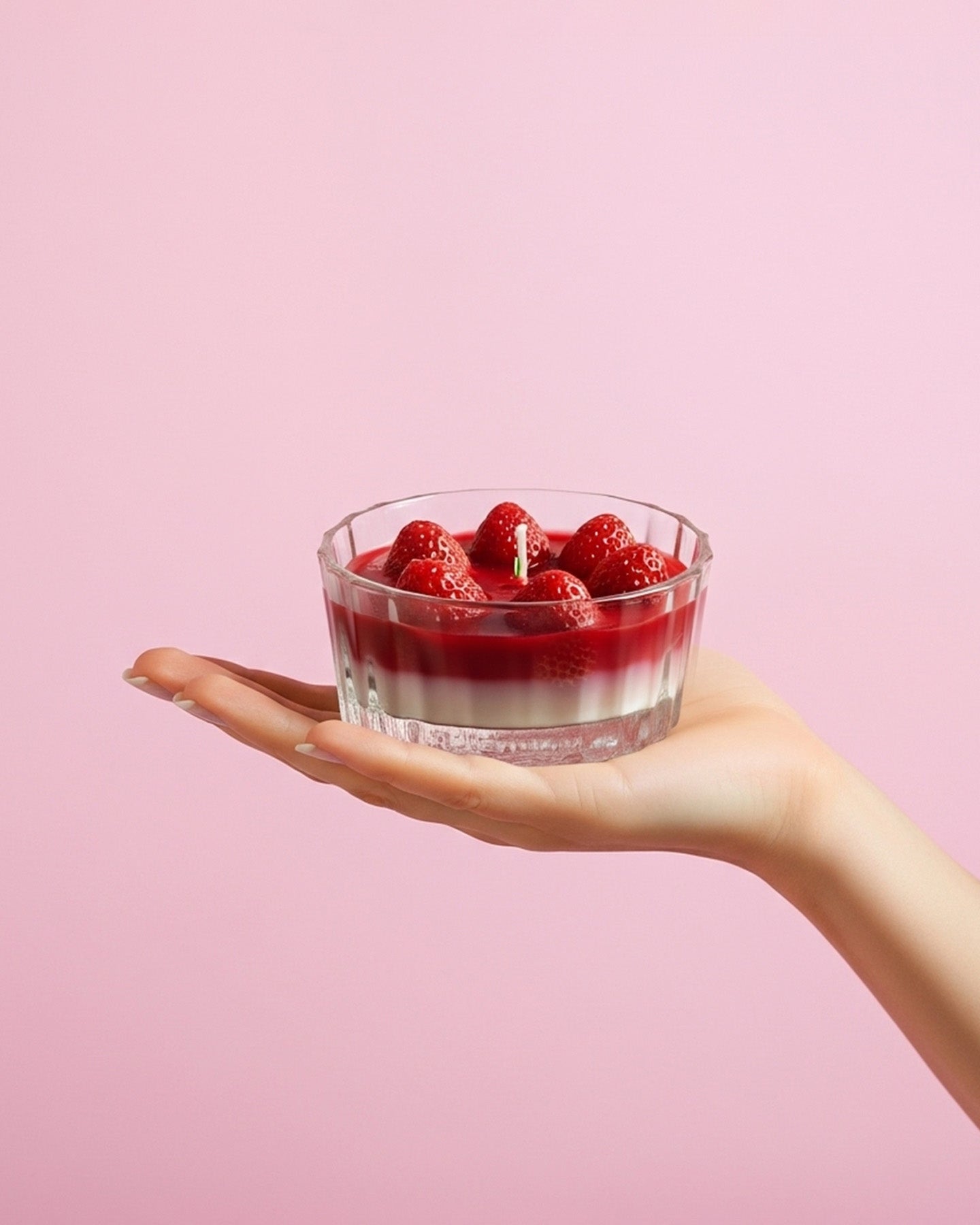 Strawbies | Strawberry Cakey Boul Candle