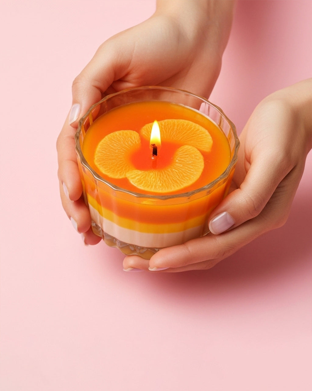 Sun Whirl | Orange Cakey Boul Candle