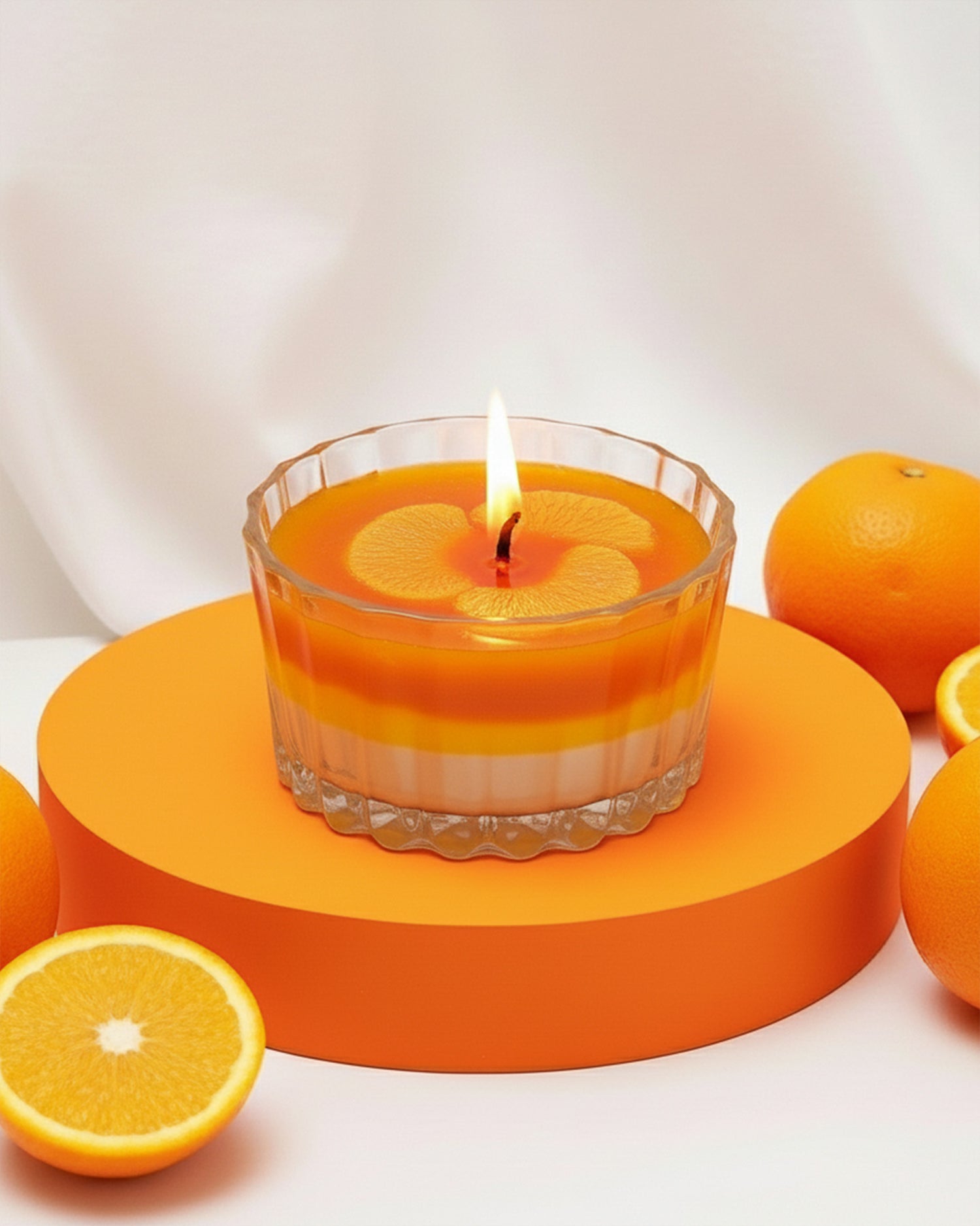 Sun Whirl | Orange Cakey Boul Candle