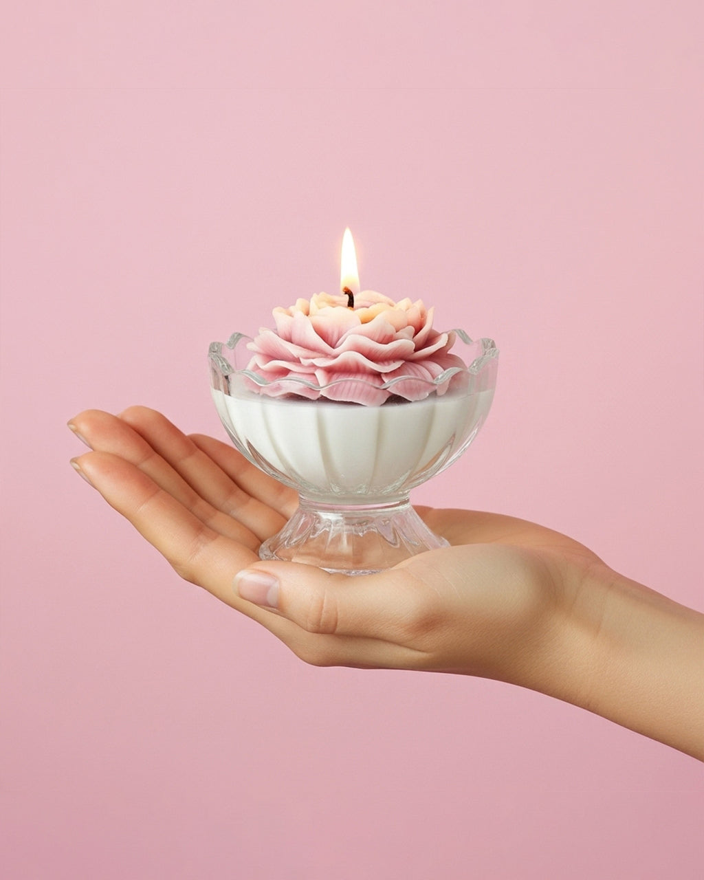 Rosé Petal | Flower Pot Candle