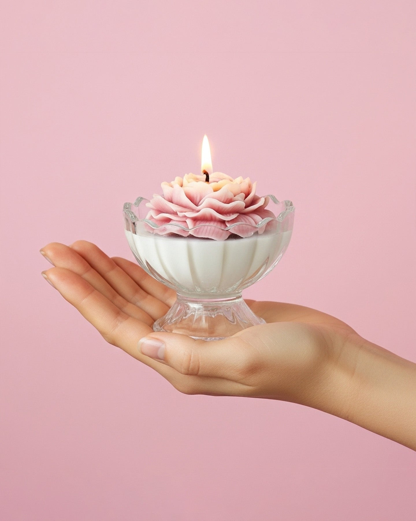 Rosé Petal | Flower Pot Candle