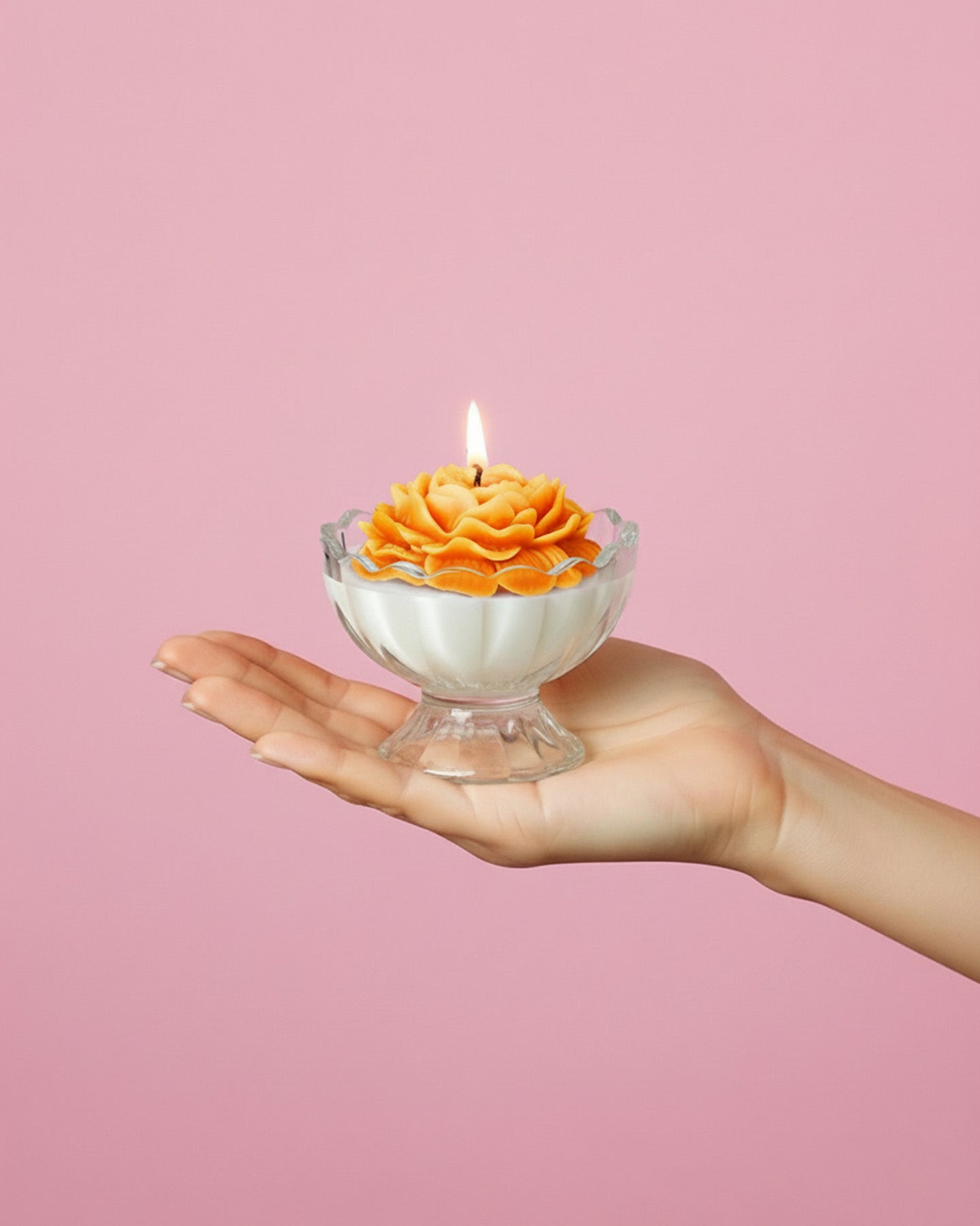 Tangerine Bloom | Flower Pot Candle