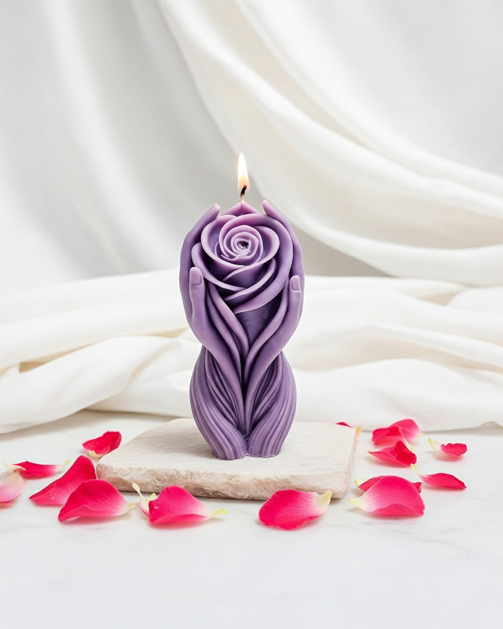Caring Rose Candle