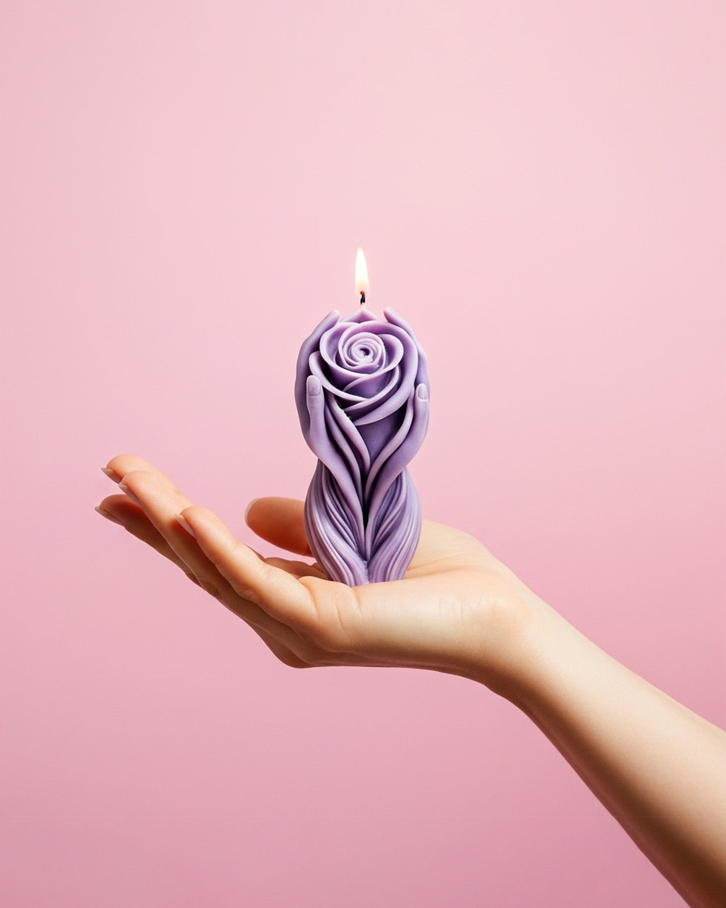 Caring Rose Candle