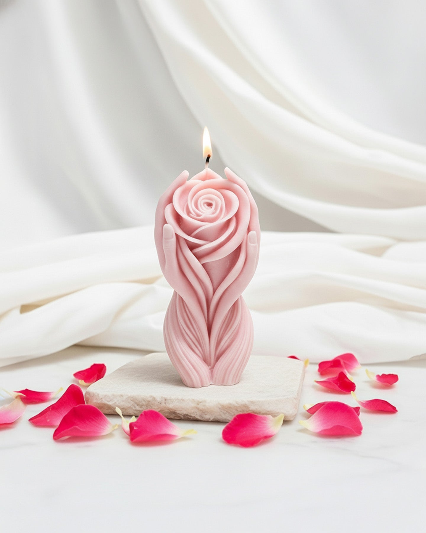 Caring Rose Candle