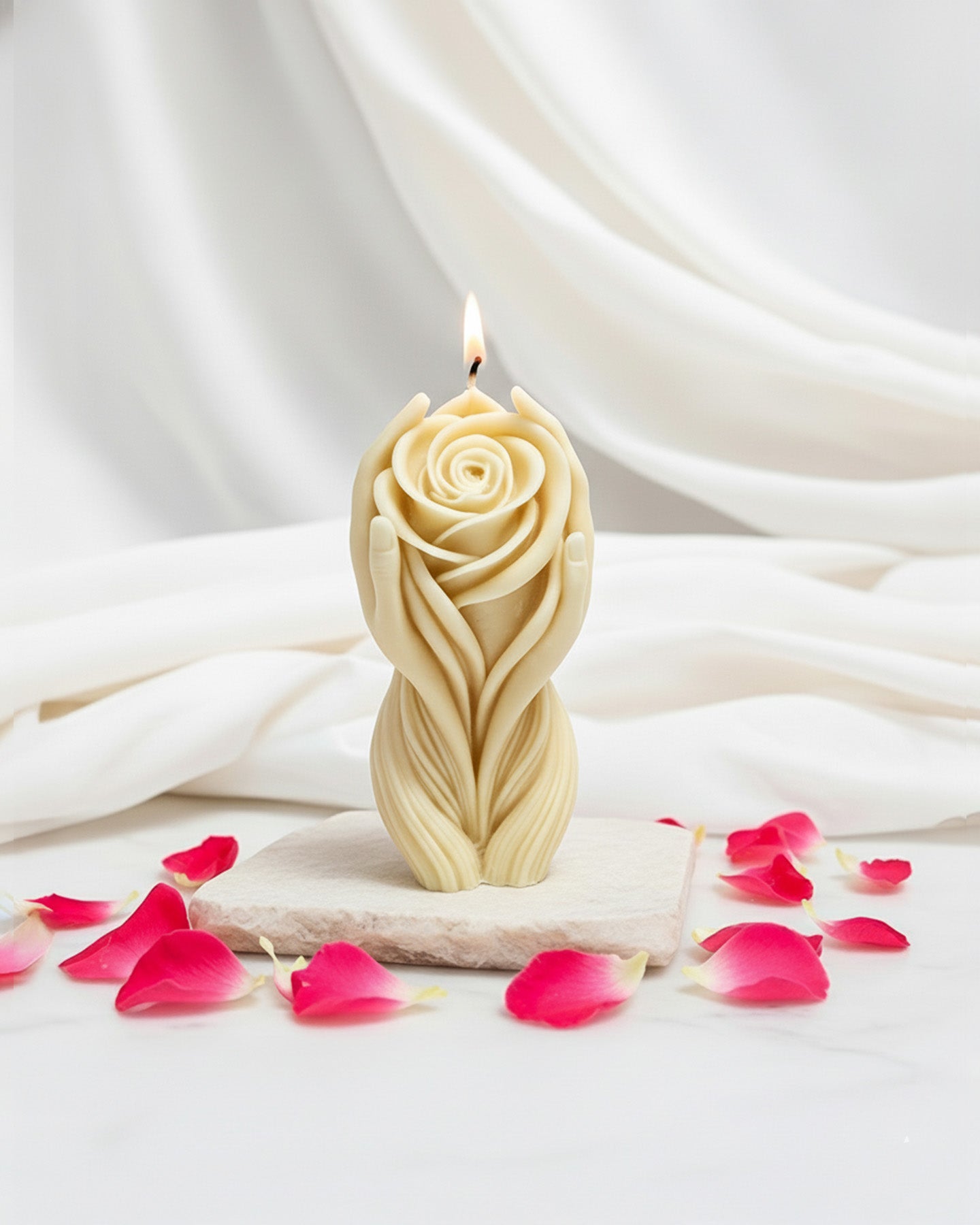 Caring Rose Candle