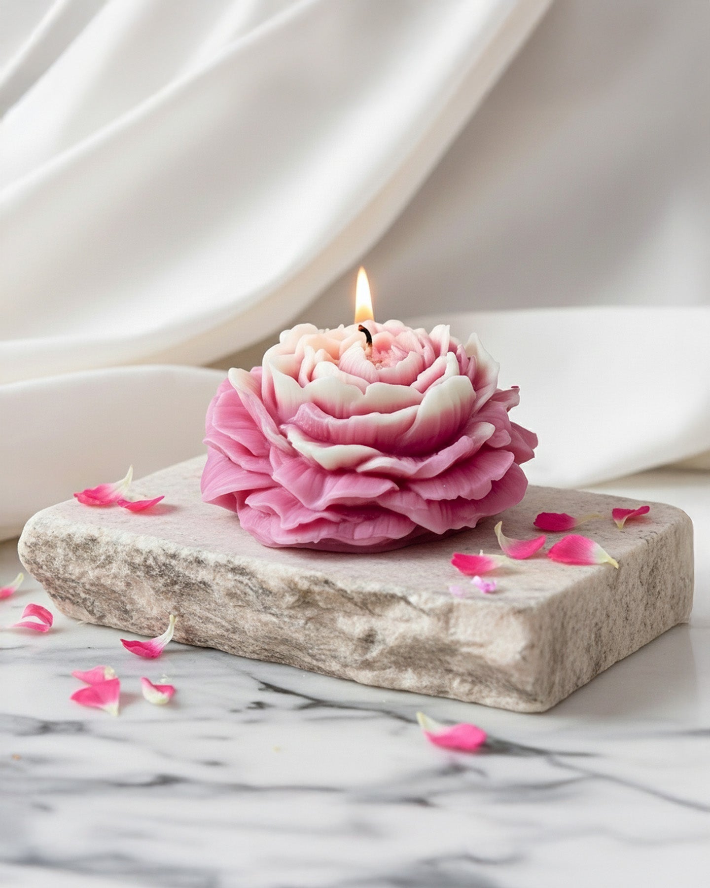 Romantic Rose Bloom Candle