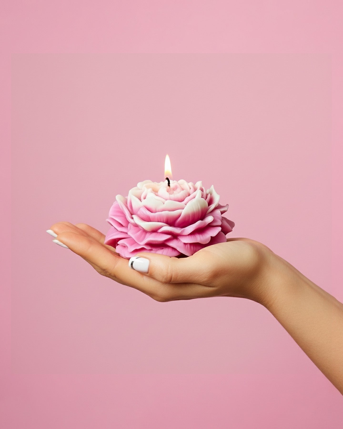 Romantic Rose Bloom Candle