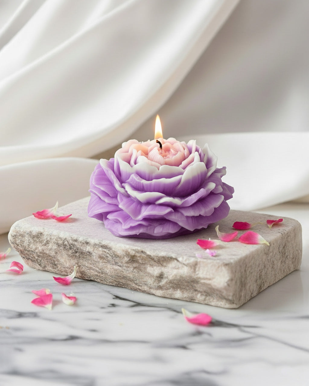 Romantic Rose Bloom Candle